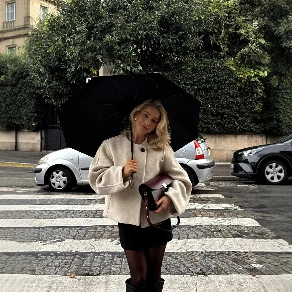 Winter Thickened Warm Women's Coat Woolen Short Jacket Fashion Elegant Ladies Street Outerwear